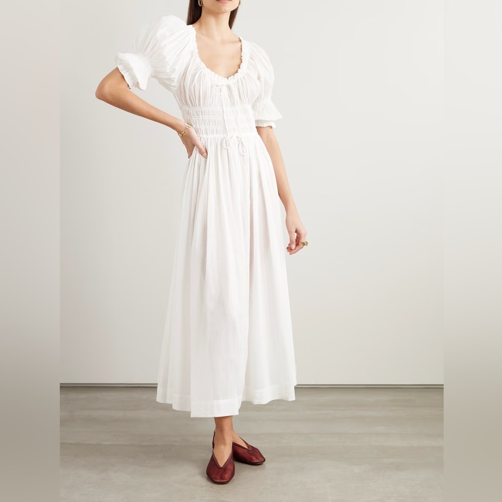 EUC DÔEN Ischia Poplin Dress - Size S | Salt